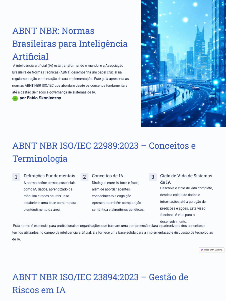 Normas ABNT para Gestão de IA | PDF | Inteligência artificial ...