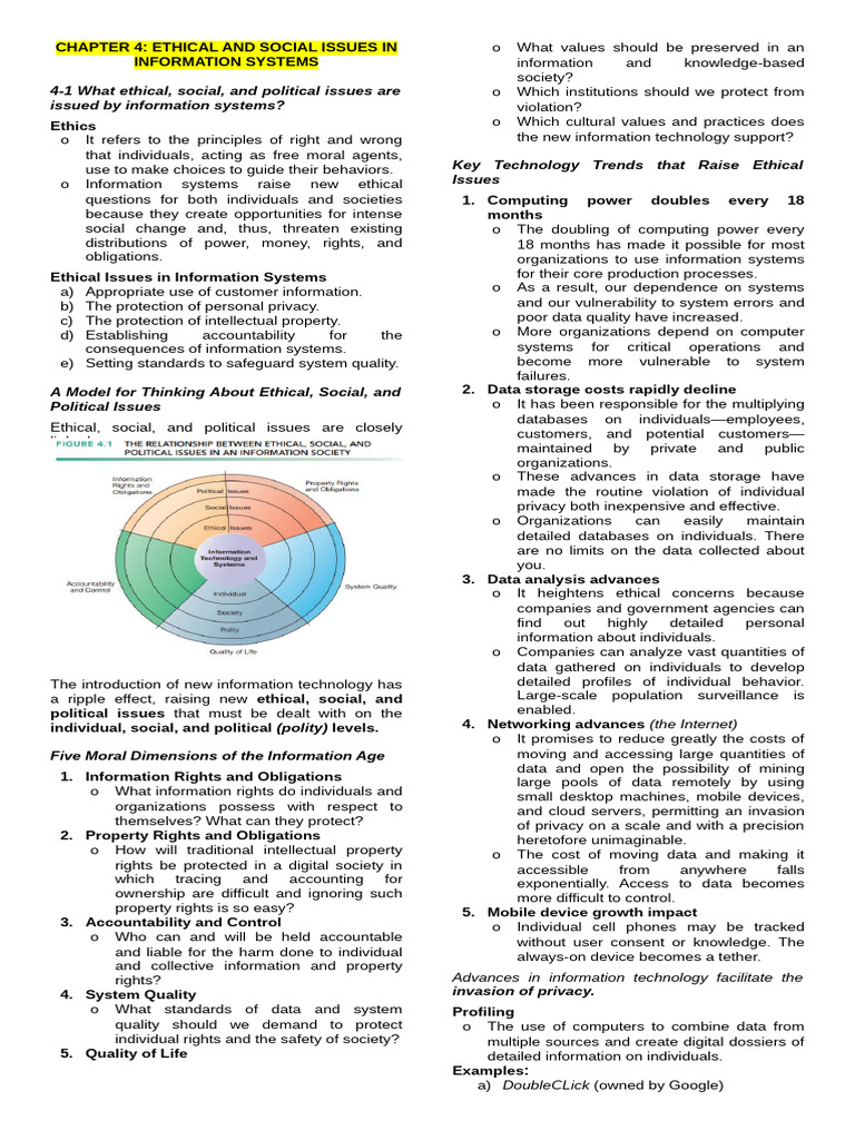 Ethical Issues in Information Systems | PDF | Http Cookie ...