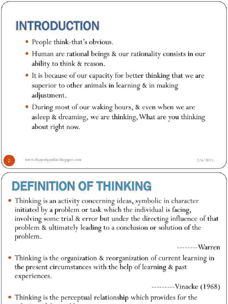 5 Thinking and Reasoning | PDF