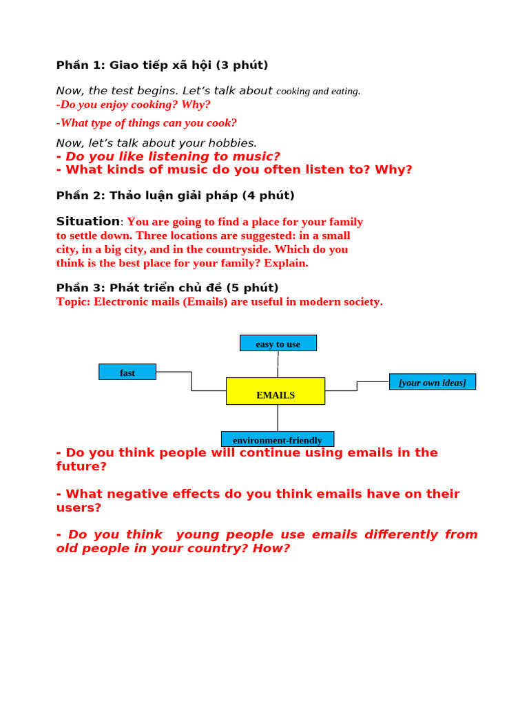 Speaking Practice Test 1 | PDF | Computer Virus | Mail