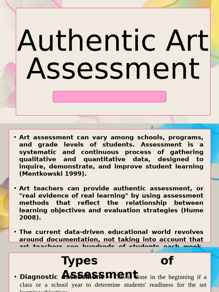 Authentic Assessment in Art Education | PDF | Educational Assessment ...