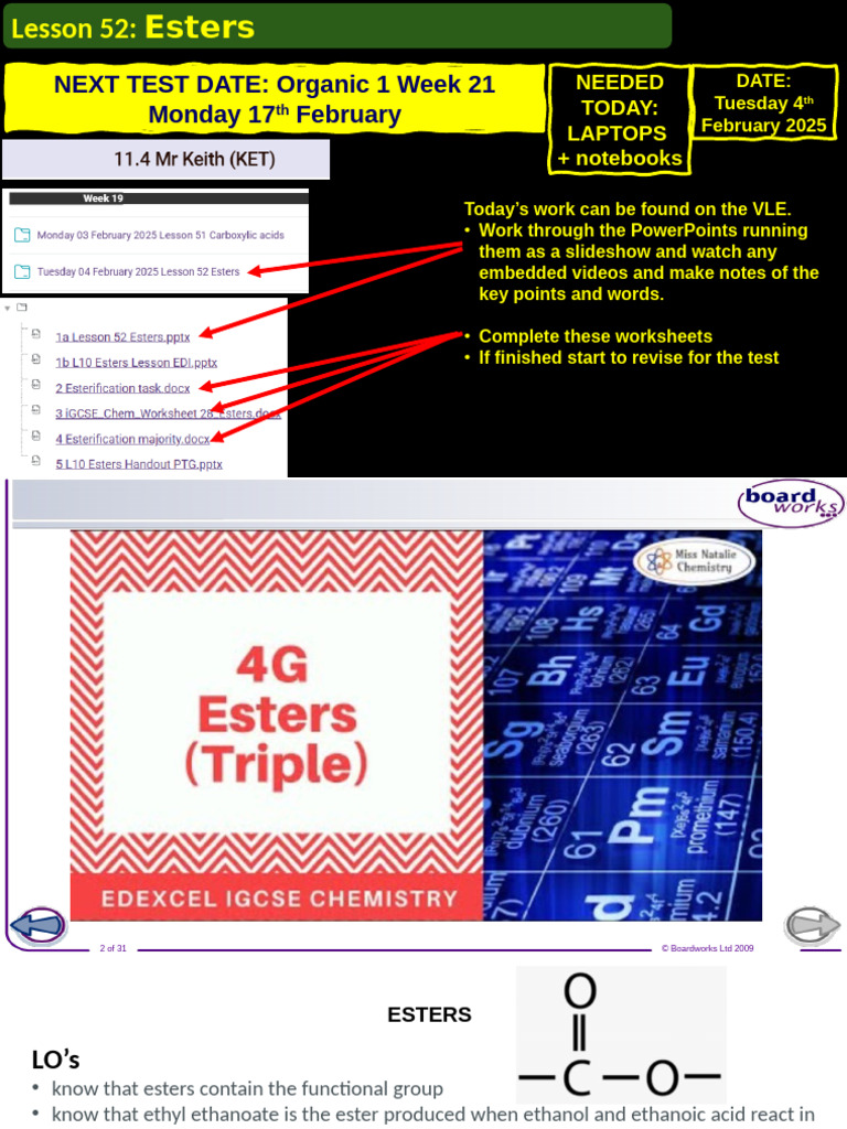1a Lesson 52 Esters | PDF | Ester | Acid