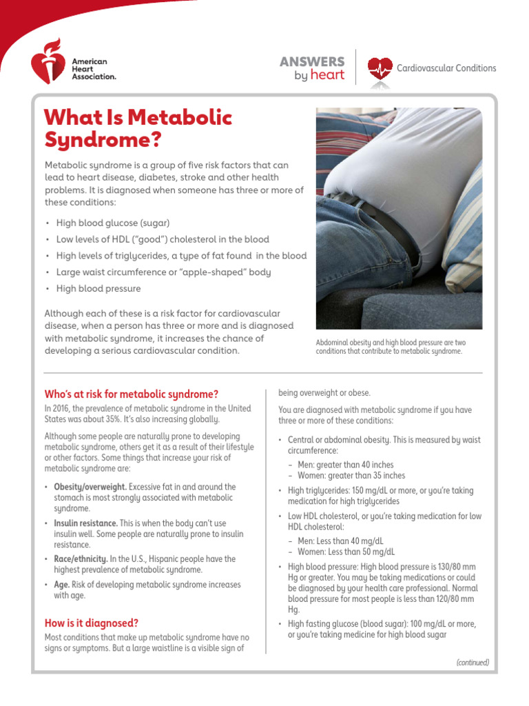 What Is Metabolic Syndrome | PDF | Metabolic Syndrome | Obesity