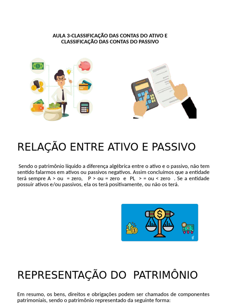 Aula 3-Classificação Das Contas Do Ativo e Classificação Das Contas Do ...