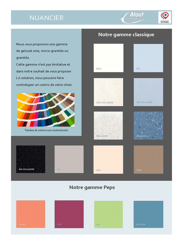 Nuancier Polycoat : Gamme de Gelcoat | PDF