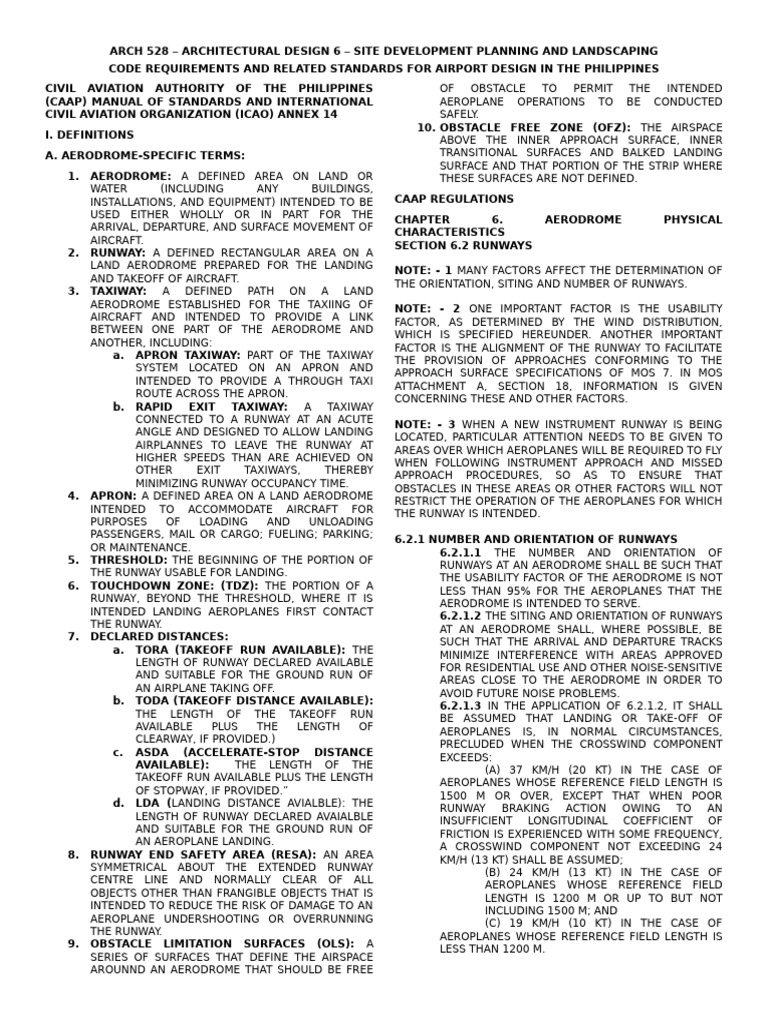 Airport Design Standards in the Philippines | PDF | Runway | Aerodrome