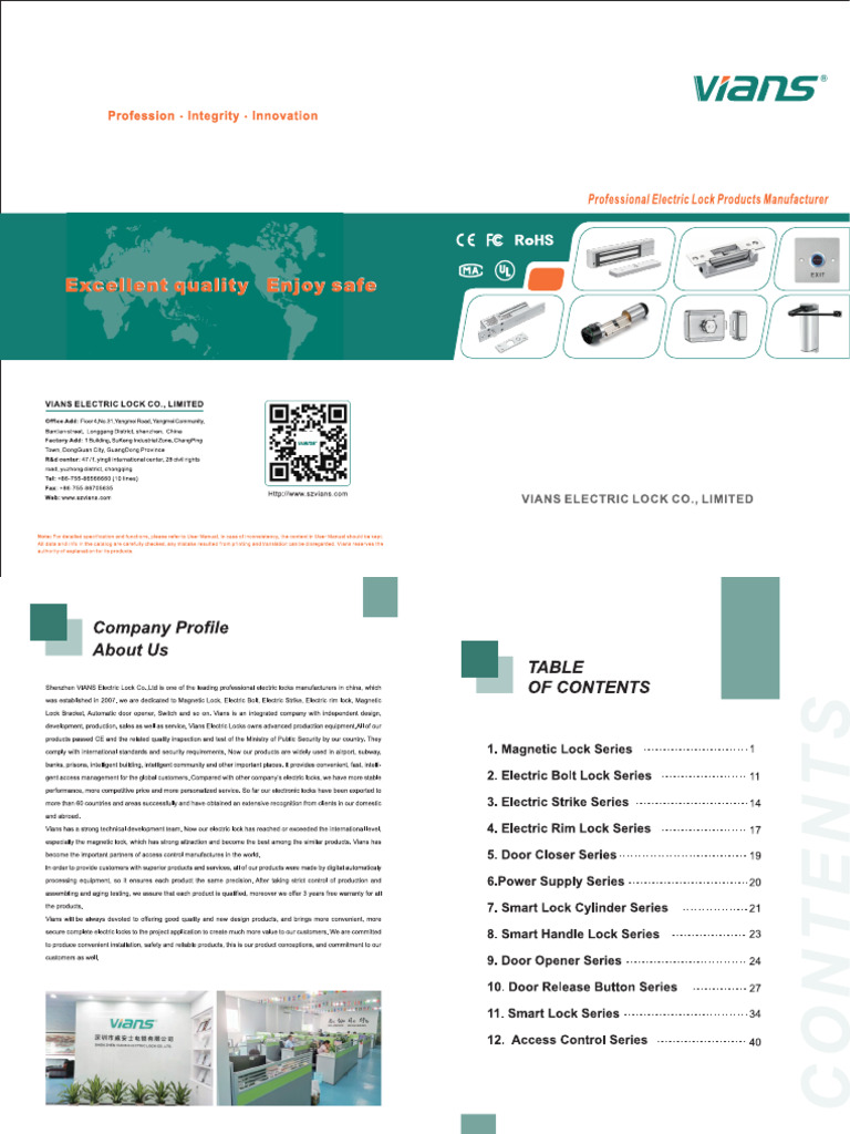 Smart Lock Specifications Overview | PDF