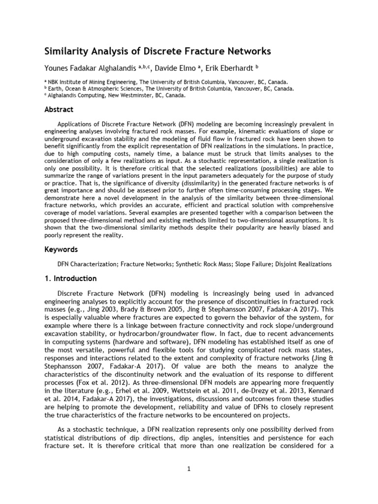 3D Fracture Network Similarity Analysis | PDF | Polygon | Shape
