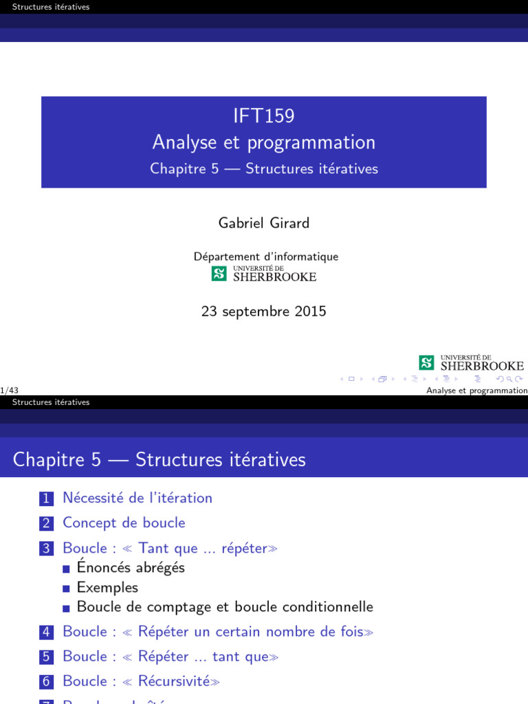 Boucles conditionnelles en programmation | PDF | Structure de contrôle ...