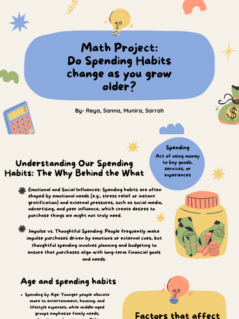 Math Project Do Spending Habits Change As You Grow Older PDF