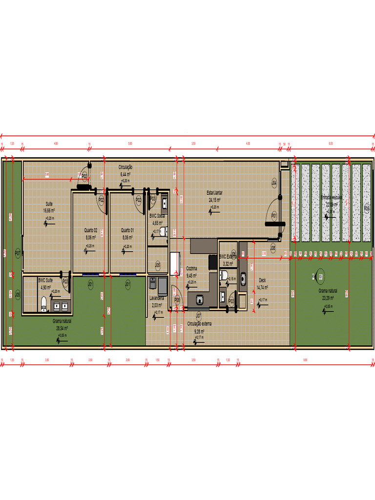 Dimensões de Ambientes Residenciais | PDF