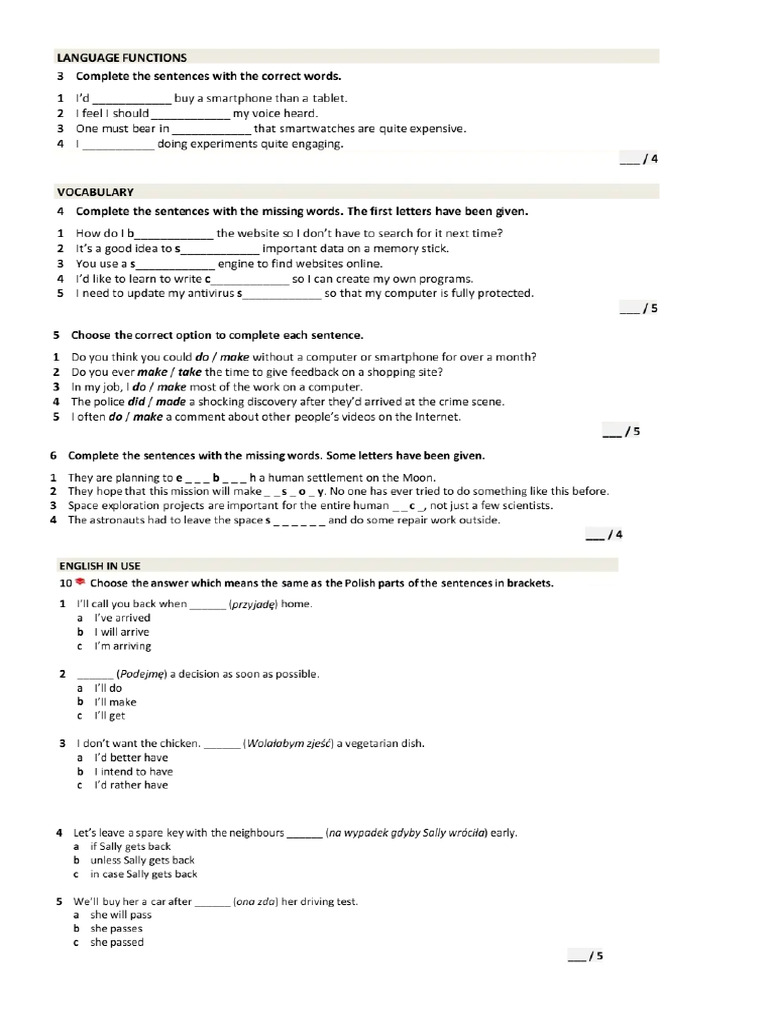 Unit 4 V - B1+ | PDF