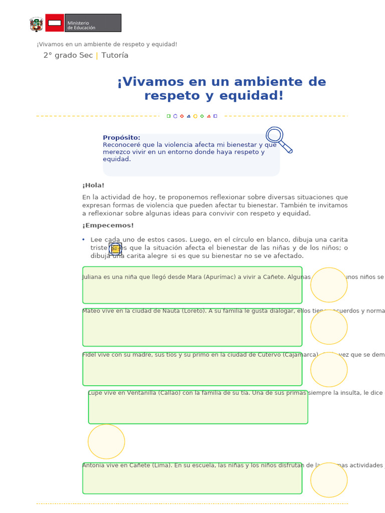 Promoviendo Respeto y Equidad Infantil | PDF