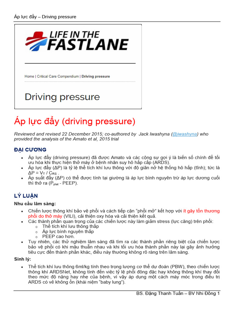 10 Driving Pressure | PDF