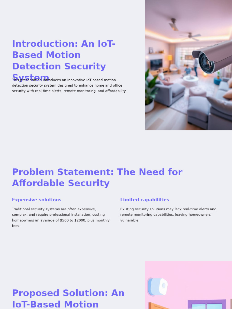 IoT Motion Detection Security System | PDF | Internet Of Things | Home ...