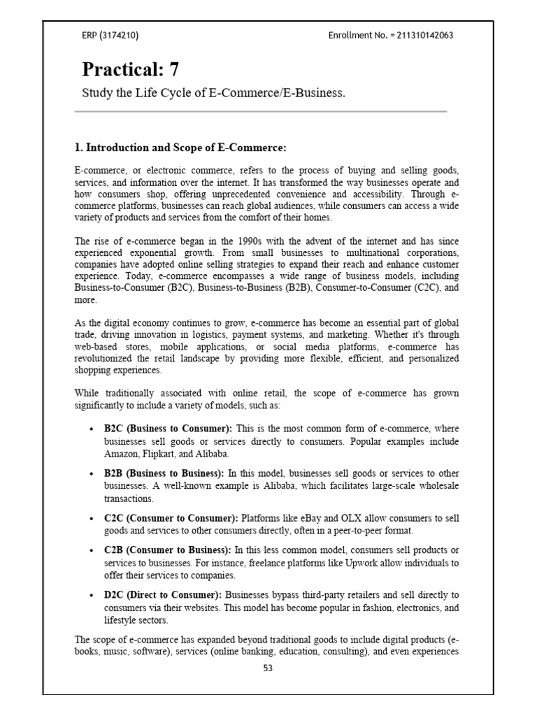 E-Commerce Life Cycle Explained | PDF | Enterprise Resource Planning ...