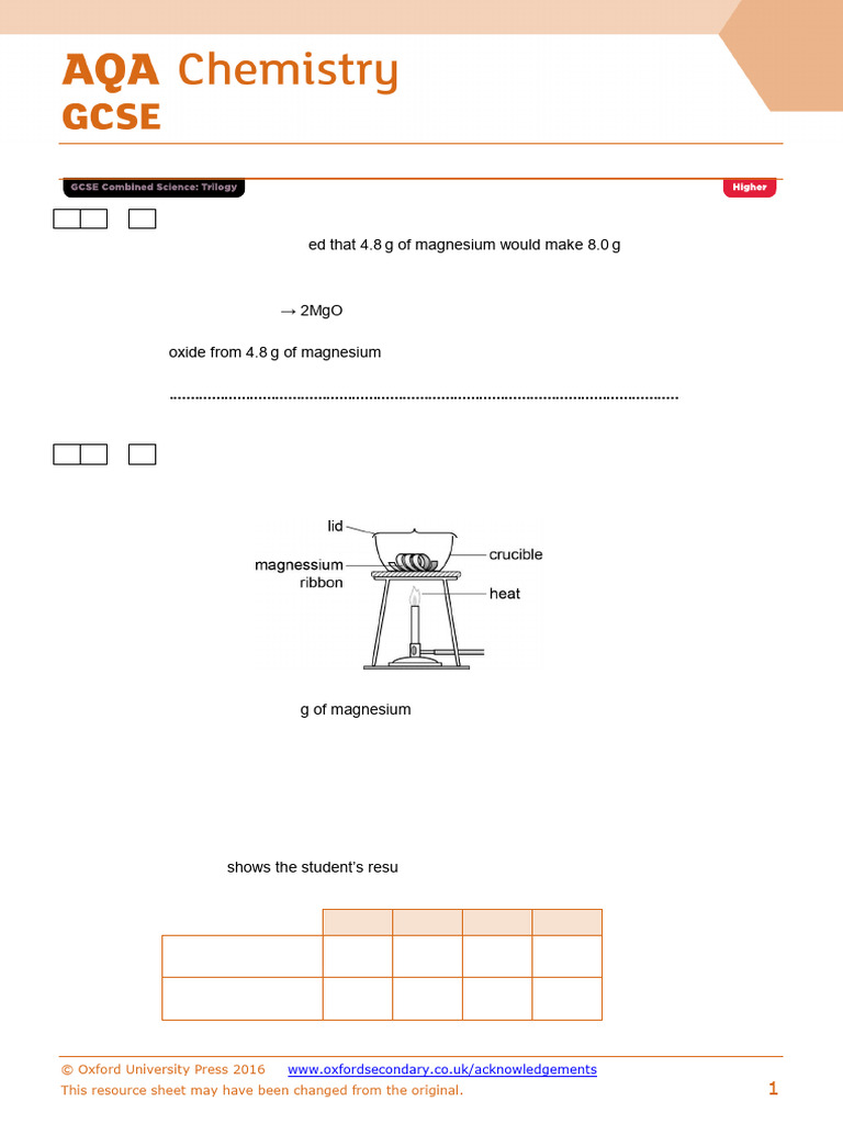 C4 Chemical Calculations Exam Questions | PDF | Oxide | Mole (Unit)