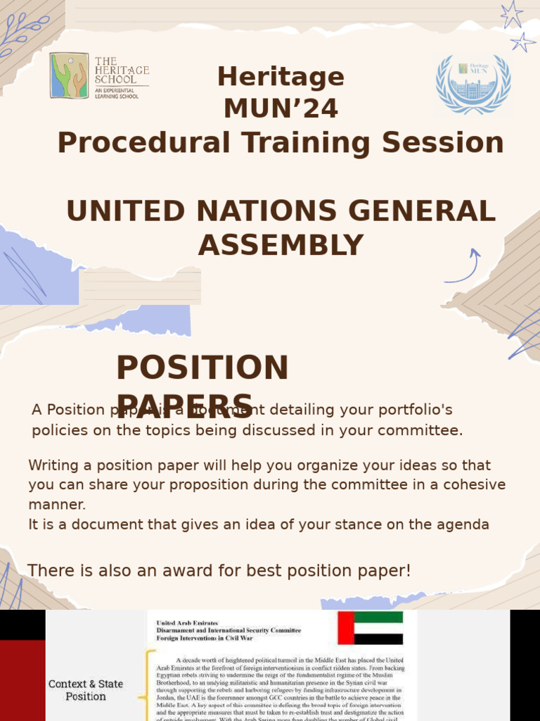 MUN'24 Position Paper Training Guide | PDF | Committee | United States ...