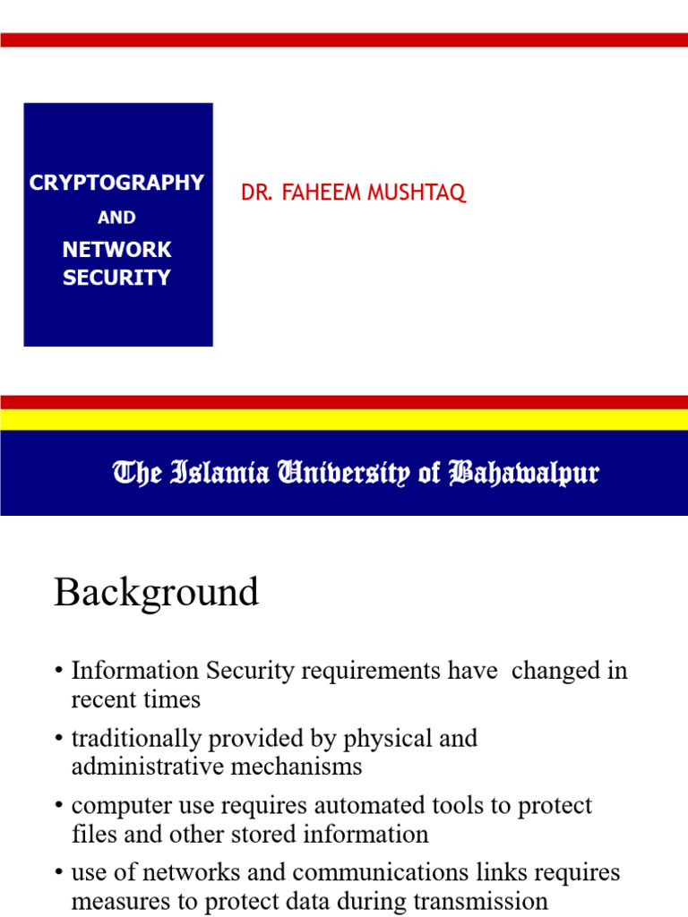 Cryptography and Network Security Overview | PDF | Cryptography ...