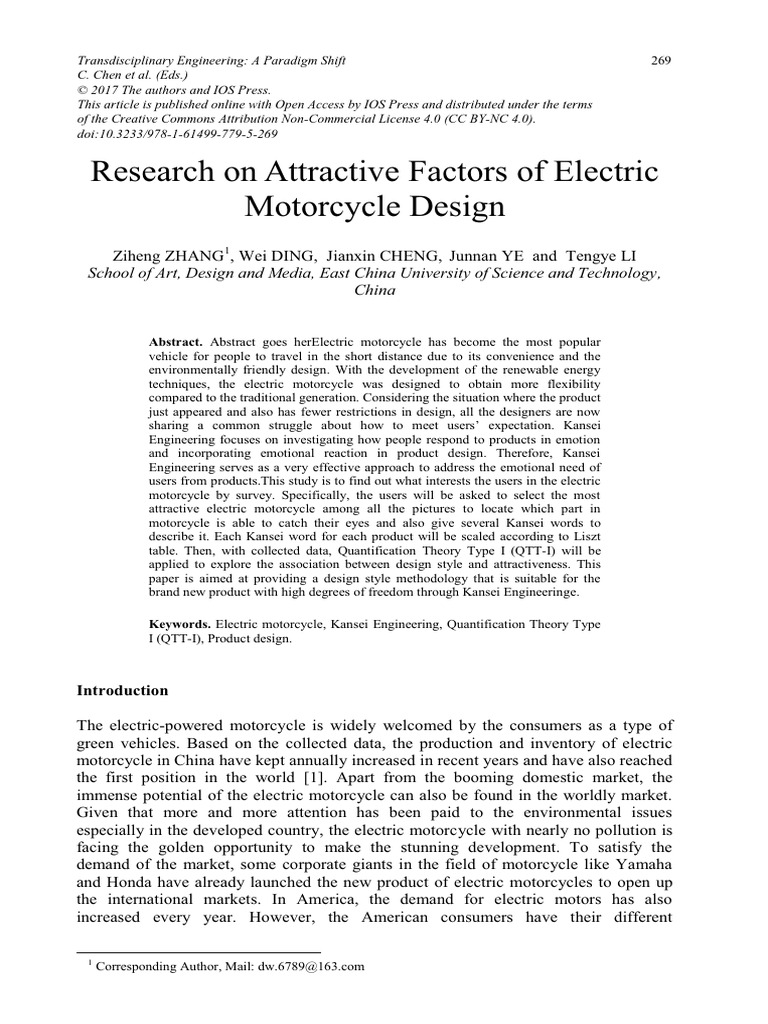Electric Motorcycle Frame Design Insights | PDF | Sampling (Statistics ...