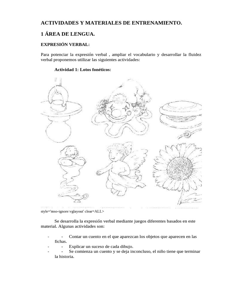 Actividades para Mejorar la Expresión Verbal | PDF | Palabra | Lingüística