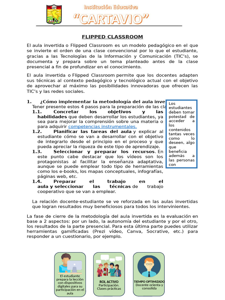 Aula Invertida: Implementación Efectiva | PDF | Teoría de la educación ...