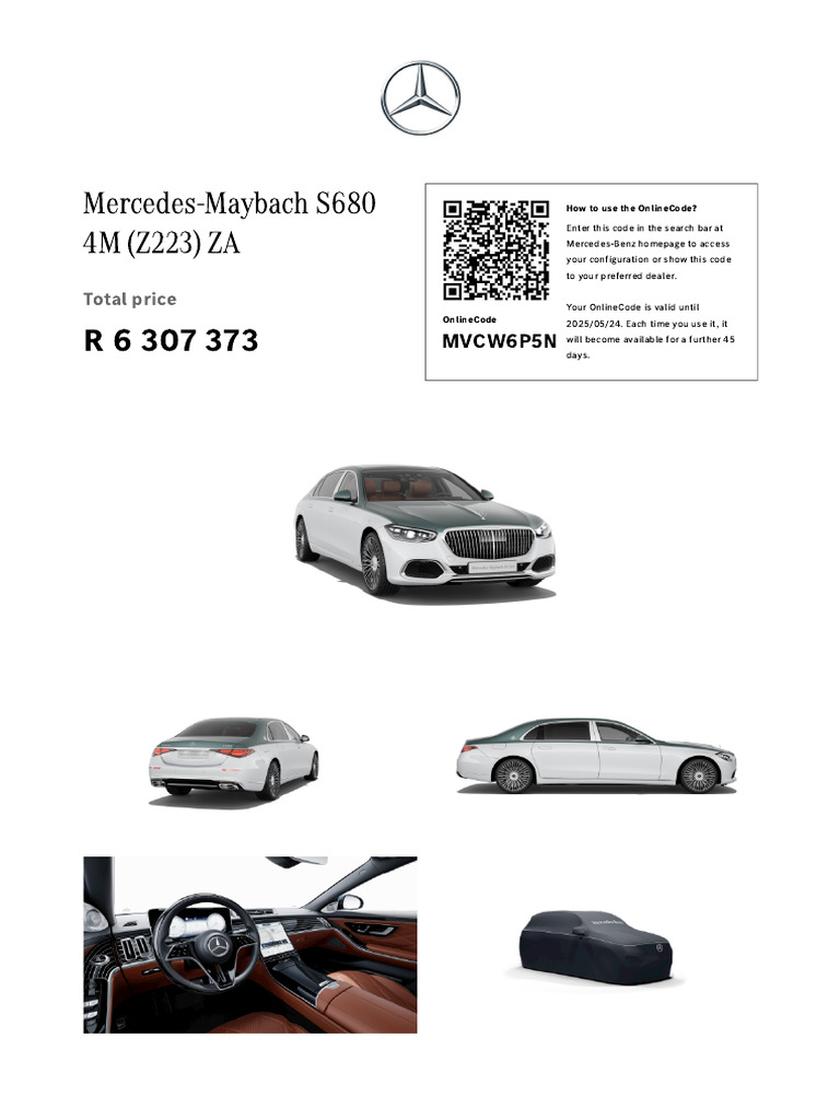 Mercedes Maybach configurated two tone white and green | PDF | Fuel ...