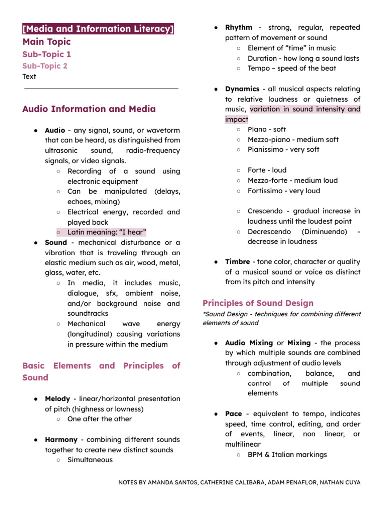 Understanding Audio and Sound Design | PDF | Tempo | Sound