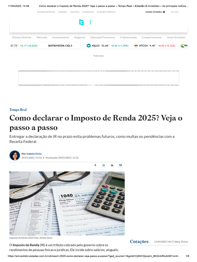 Como Declarar o Imposto de Renda 2025 | PDF | Imposto de Renda | Impostos