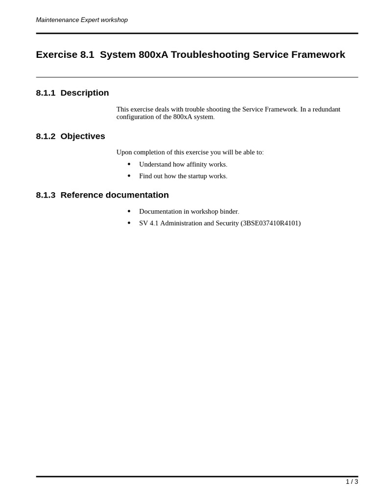 E143-08 Exercise 8.1 - RevA | PDF