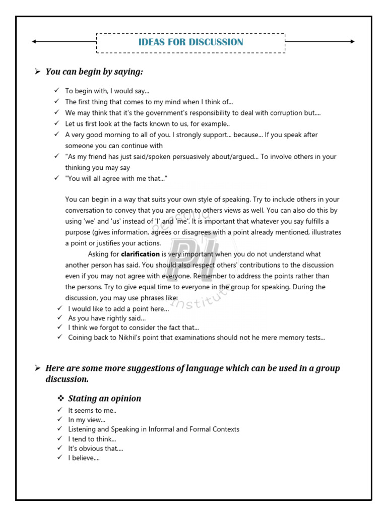 Effective Group Discussion Techniques | PDF