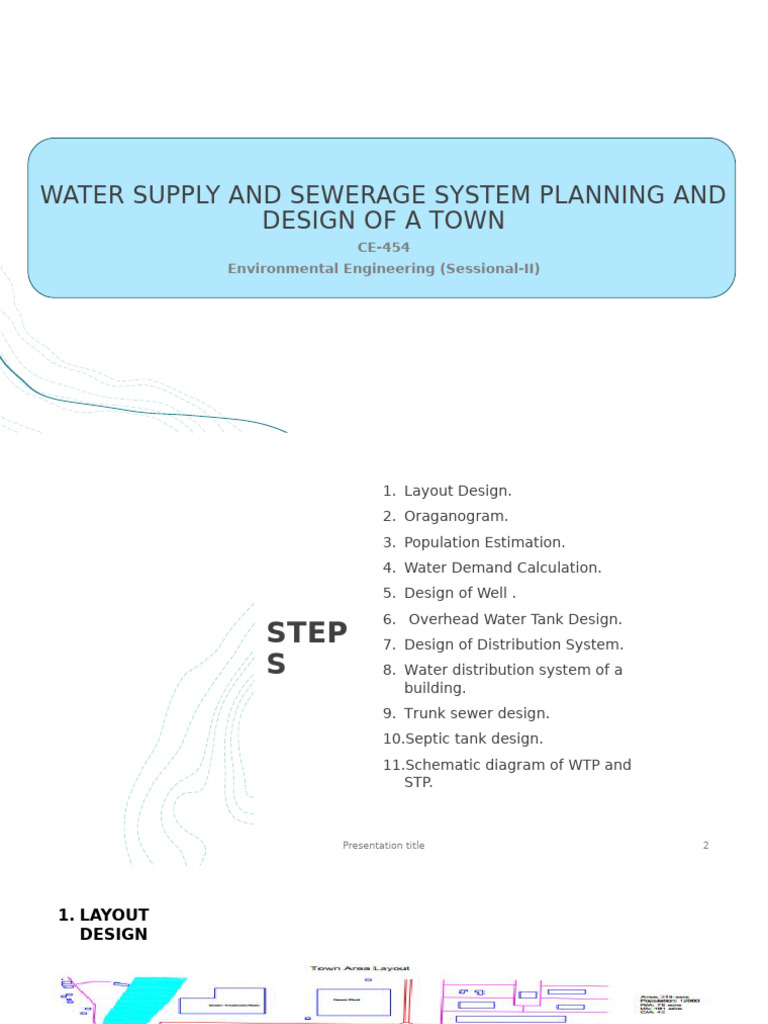 Town Water Supply and Sewerage Design | PDF | Sanitary Sewer | Hydrology