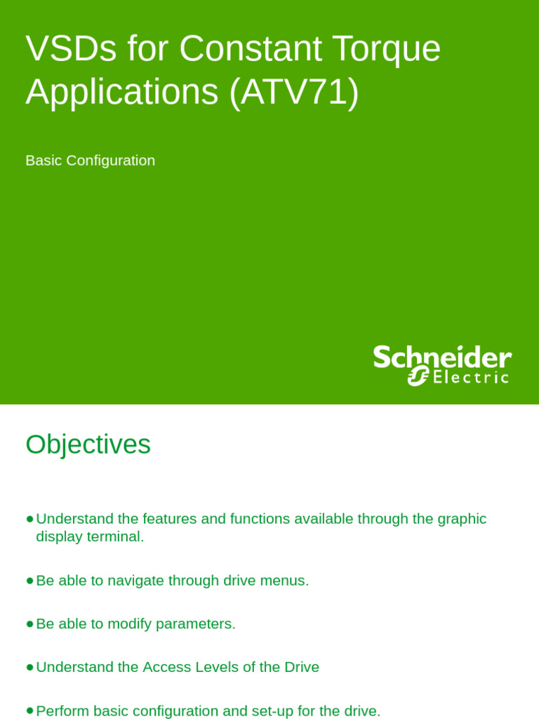 VSD Configuration for Constant Torque | PDF | Menu (Computing ...