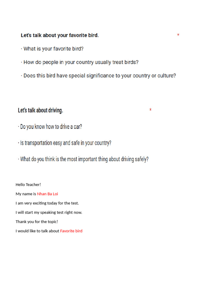Hello Teacher | PDF