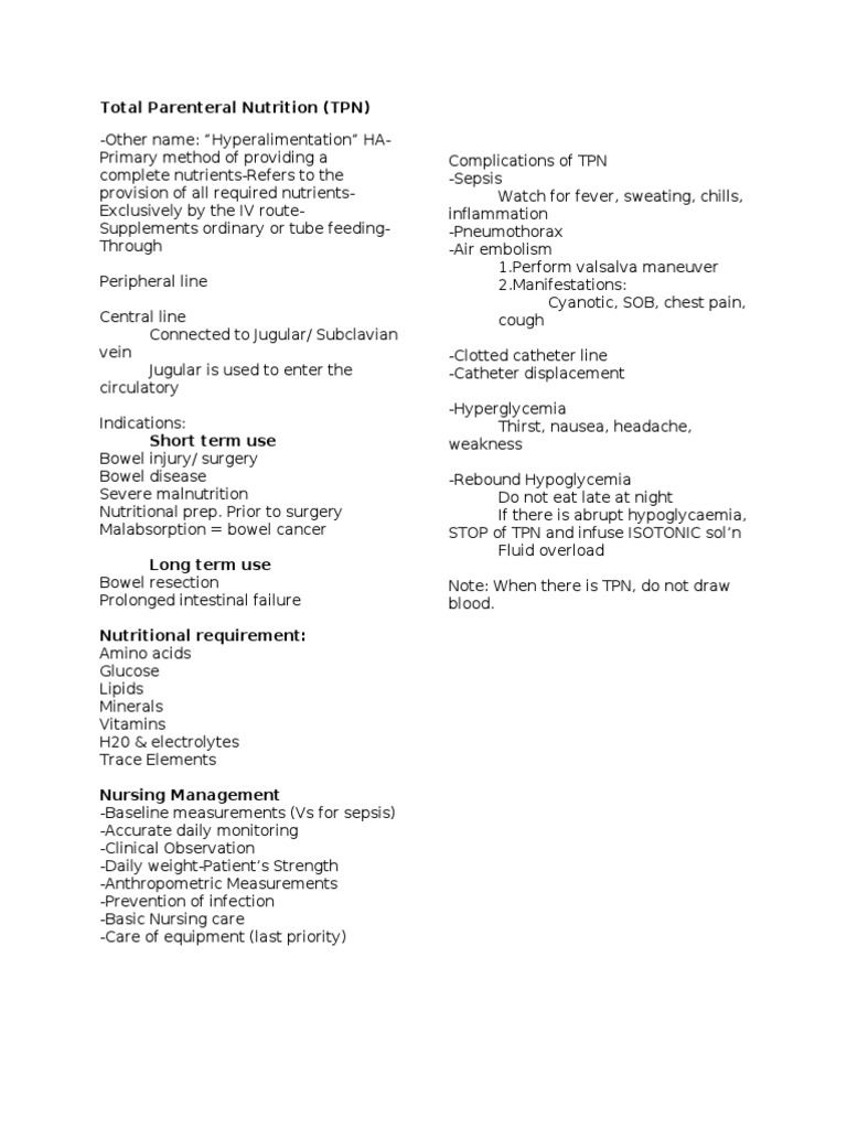 Optimal Vein Selection for TPN | PDF | Intravenous Therapy | Vein