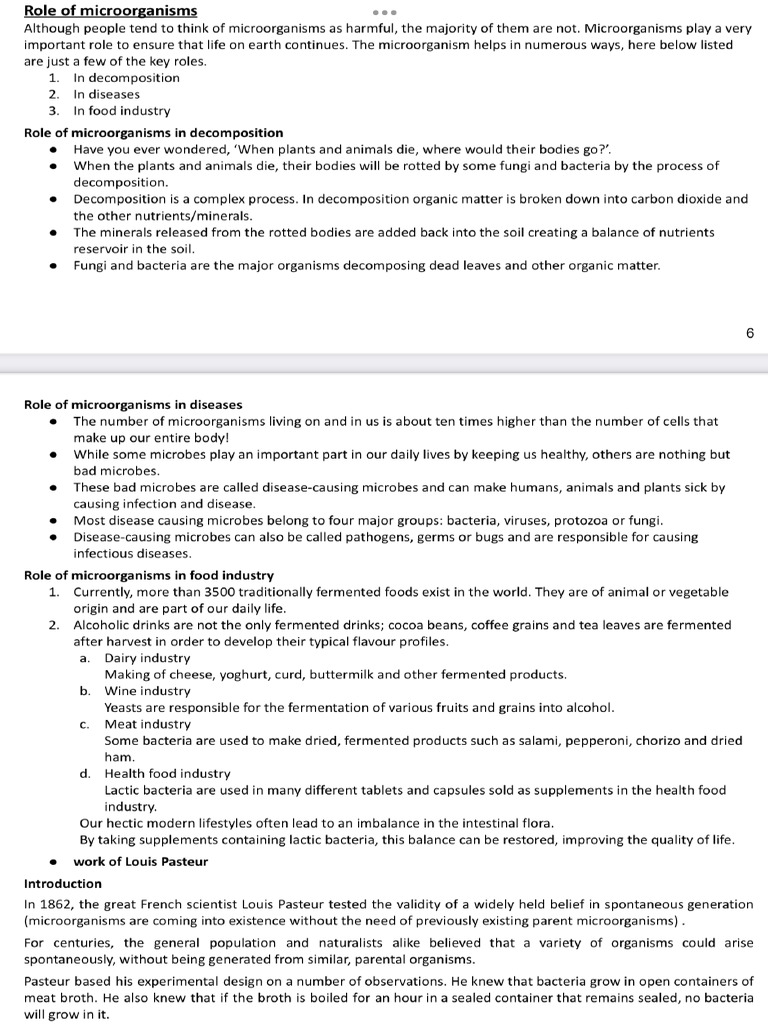 Role of Microorganisms | PDF