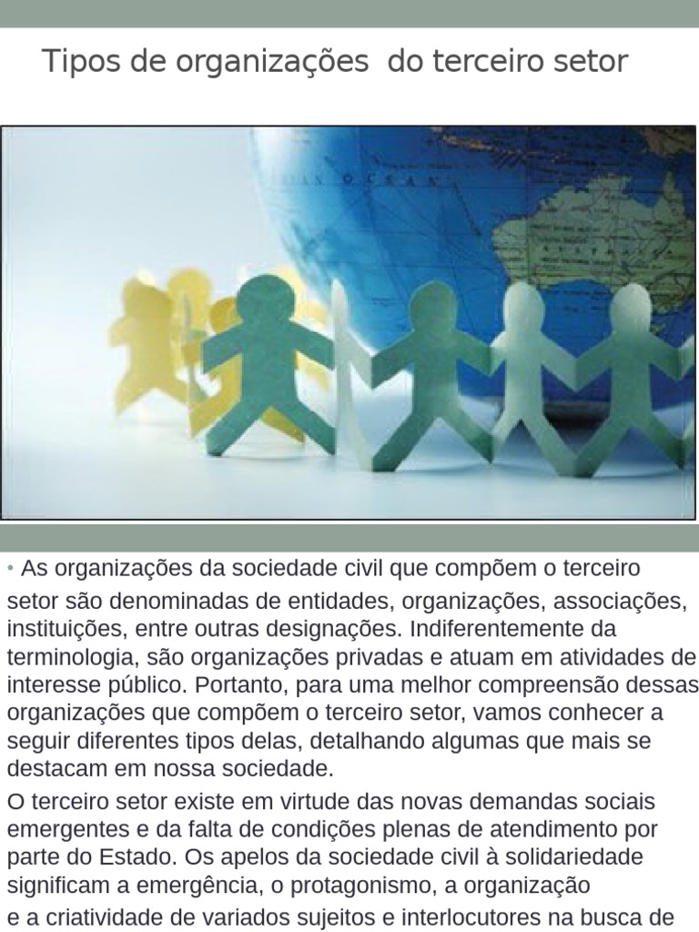 Tipos de Organizações do Terceiro Setor | PDF | Organização não ...