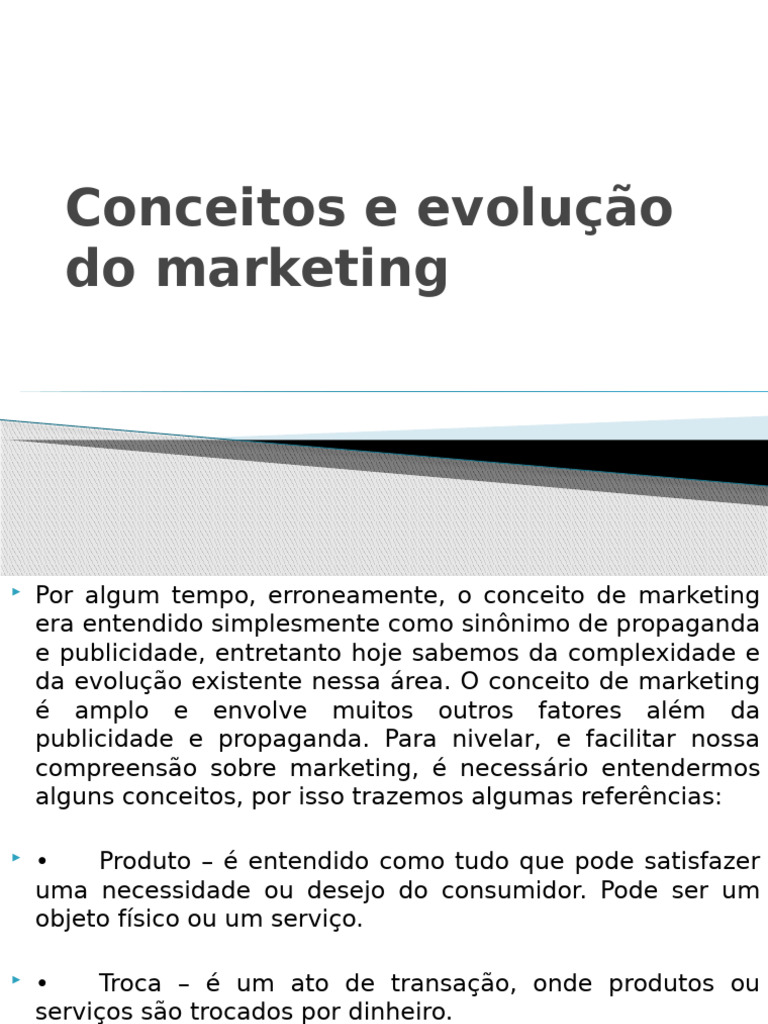 Marketing Aula 1 - Conceitos e Origem Do Marketing | PDF | Marketing ...