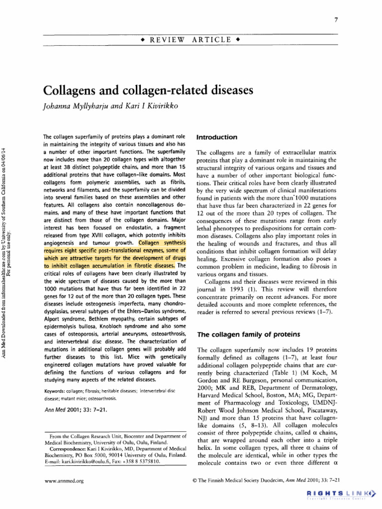Paper 237 | PDF | Collagen | Molecular Biology