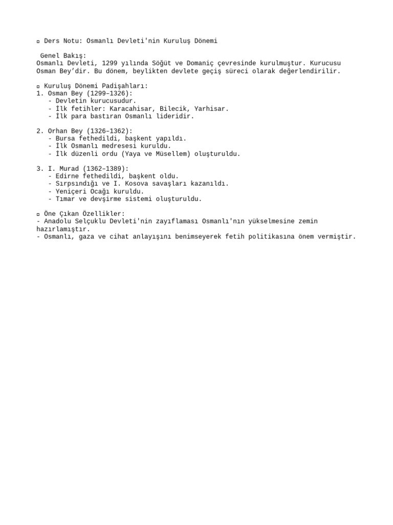 Osmanli Kurulus | PDF