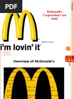 Mcdonalds Corporation Case Study