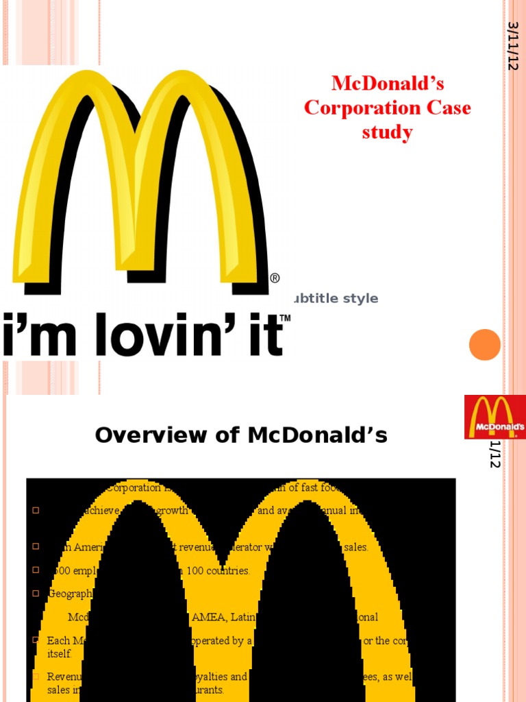 mcdonalds corporation case study