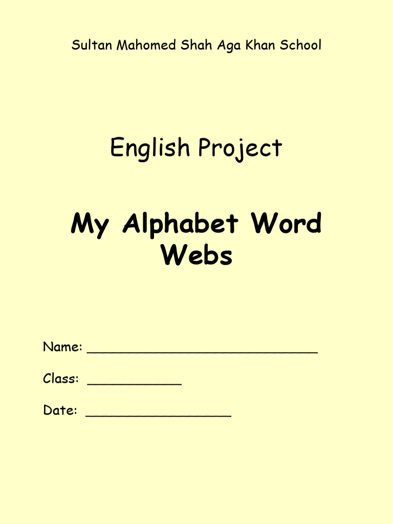Alphabet Word Project for Kids | PDF