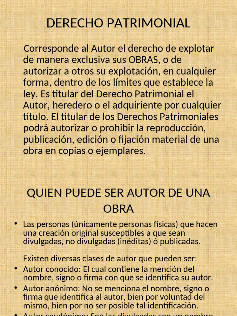 DERECHOS DE AUTOR | PDF | Autor
