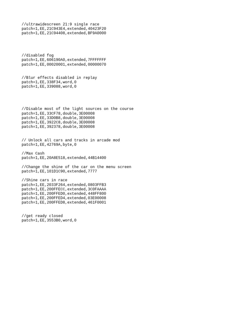 Racing Game Patch Instructions | PDF