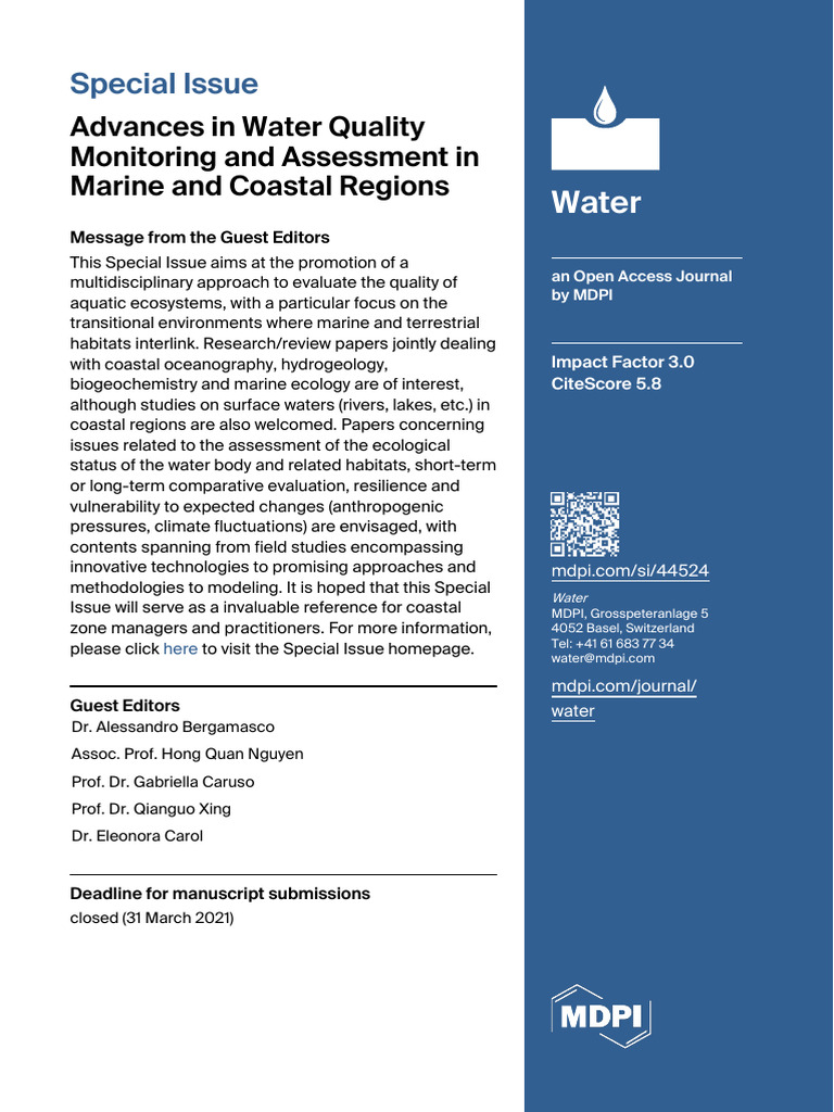 Water Quality Monitoring in Coastal Regions | PDF | Water | Ecology