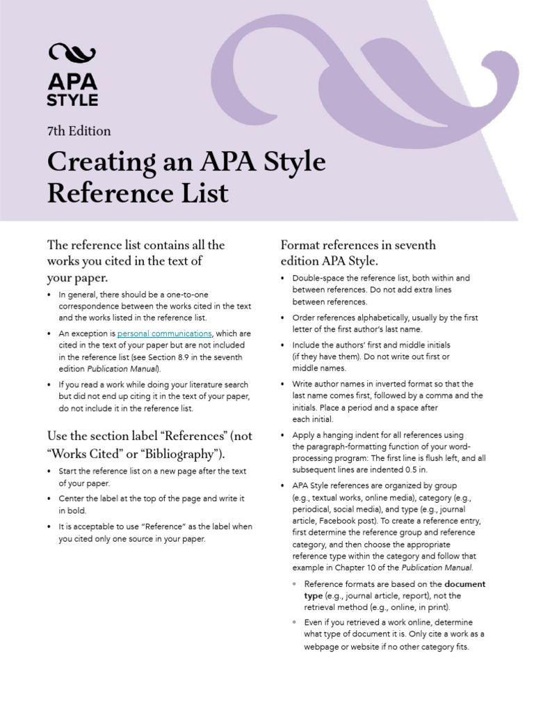 Creating Reference List | PDF | Citation | Digital Object Identifier