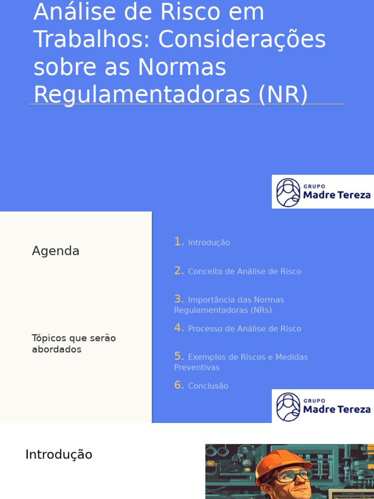 Análise de Risco e Normas NRs no Trabalho | PDF | Risco