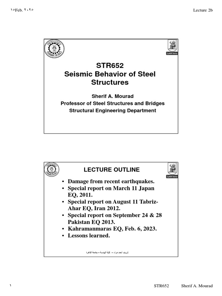 Seismic Behavior of Steel Structures | PDF | Moment Magnitude Scale ...