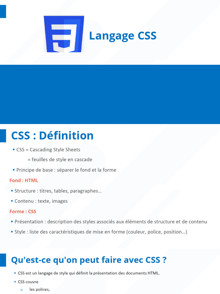 Introduction au langage CSS | PDF | Html | l'Internet